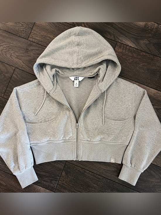 JoyLab Tops - 🩶 JoyLab Cropped Hoodie Zip Up Gray Heavyweight Size M